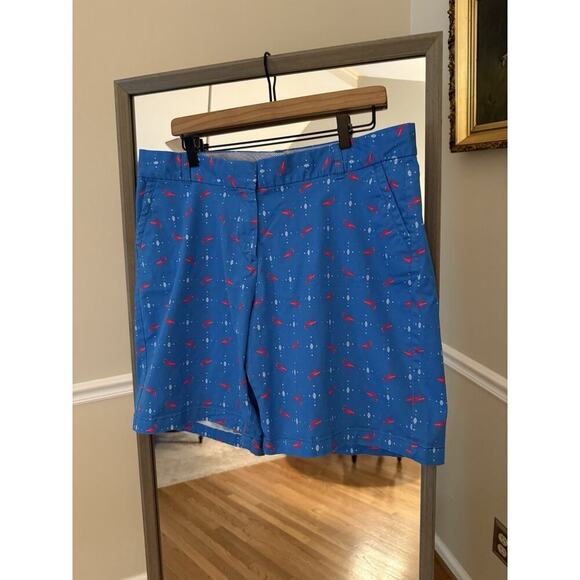 CROWN & IVY SHORTS - Flamingo Print - 16-Blue/Pink - Picture 1 of 4